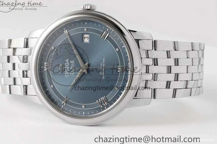 0429 De Ville SS DIWF 1:1 Best Edition Light Blue Dial SS Markers on SS Bracelet MIYOTA TopPick 7850